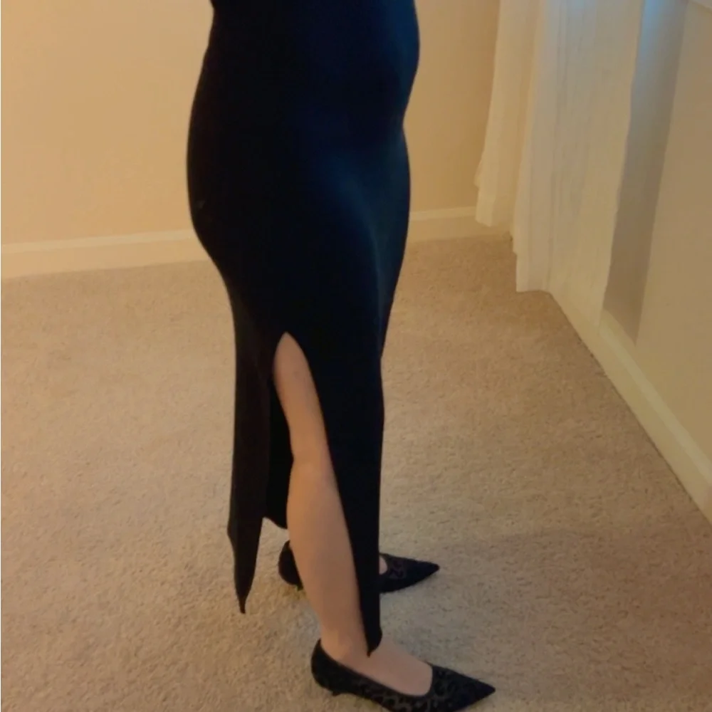 STAUD poplin & knit combo long dress. XS - Picture 7 of 17